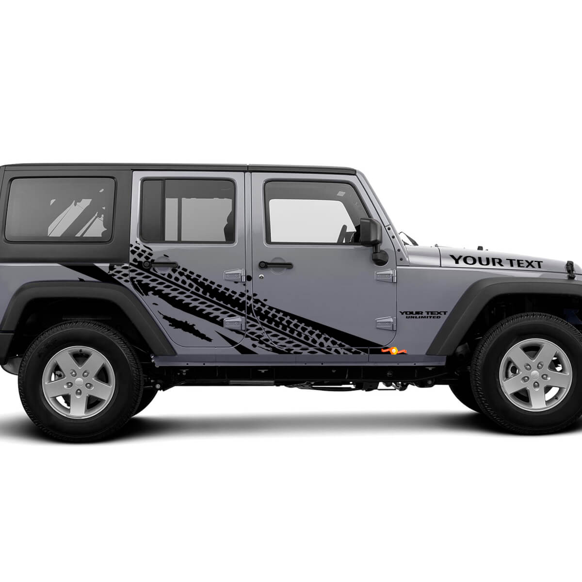 Tire Track Graphic Vinyl Sticker Decal for Jeep Wrangler Unlimited JK 