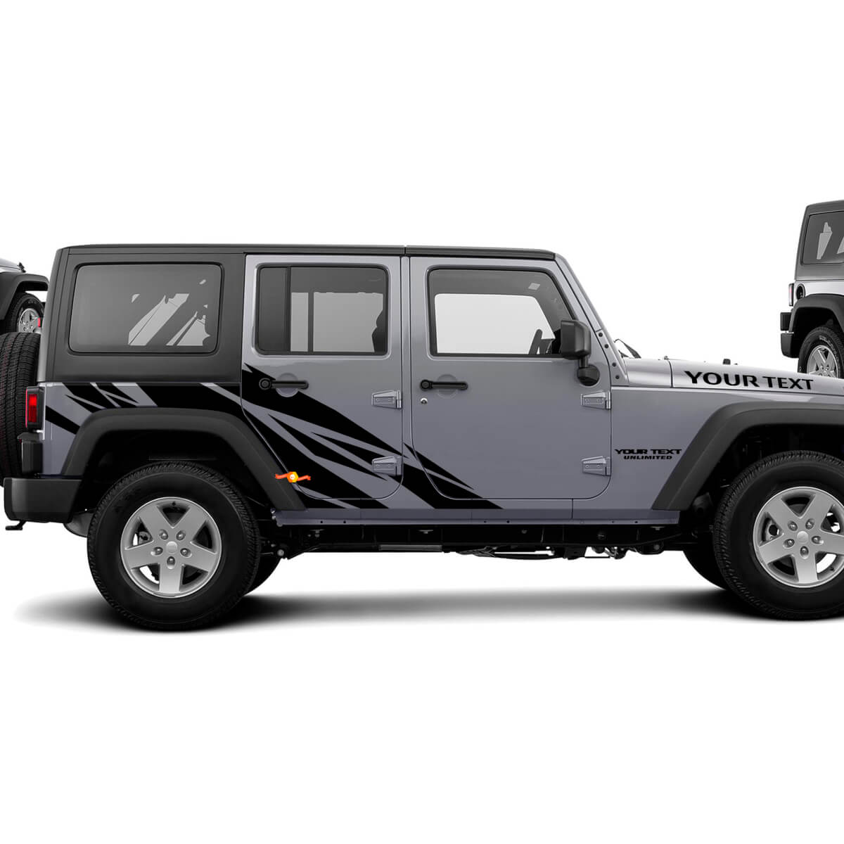 Straight Splash Graphic Vinyl Decal Kit for Jeep Wrangler Unlimited JK