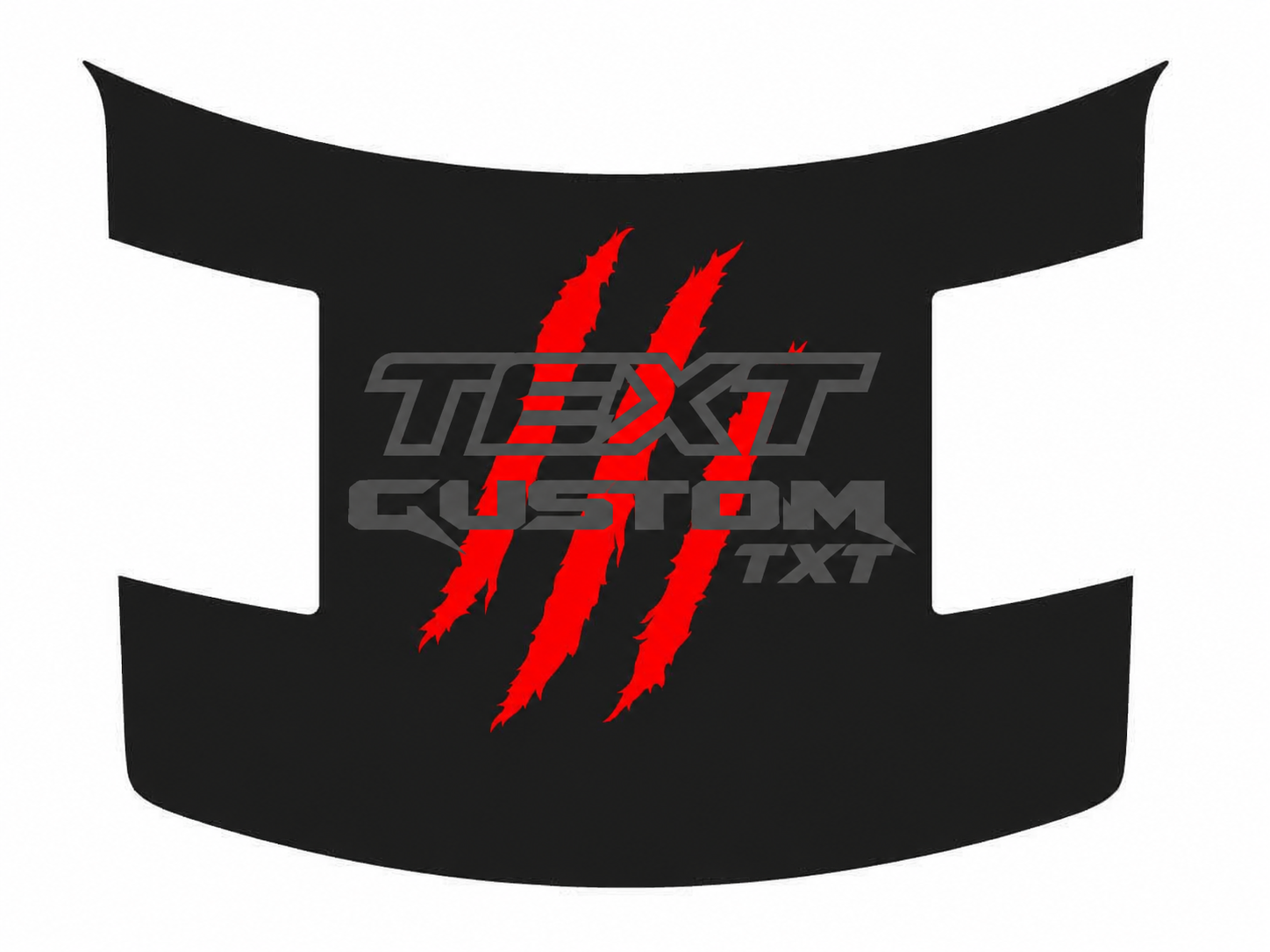 TEXT CUSTOM TXT Claw Scratch Hood Vinyl Decal Sticker for Ford F-150 2010-2014