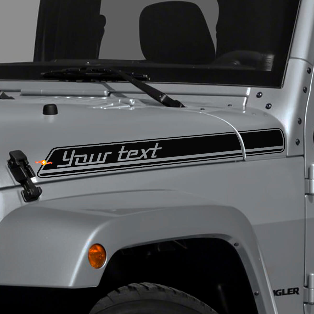 Cusrom Outline Stripes Hood Vinyl Decal Sticker for Jeep Wrangler