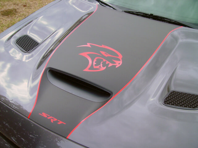 Hellcat Style Hood Vinyl Decal Graphic for Dodge Challenger