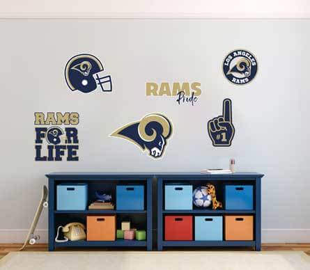 The Los Angeles Rams NFL Fan Vinyl Decal Stickers For Car & Wall