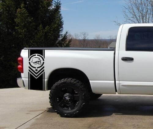 Metal Mulisha Star Bed Stripe Sticker Decal 2 For Chevy Dodge Nissan Toyota Musclecar GMC Truck