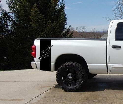AR15 Pickup Truck Bed Stripe Sticker Decal Set (2) Chevy Dodge Nissan Toyota Musclecar GMC 2