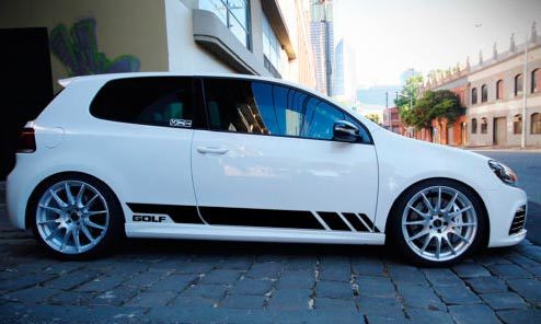 Sticker Decal Vinyl Side Door Stripes for Volkswagen Golf MK6 GTI R Sport Skirt