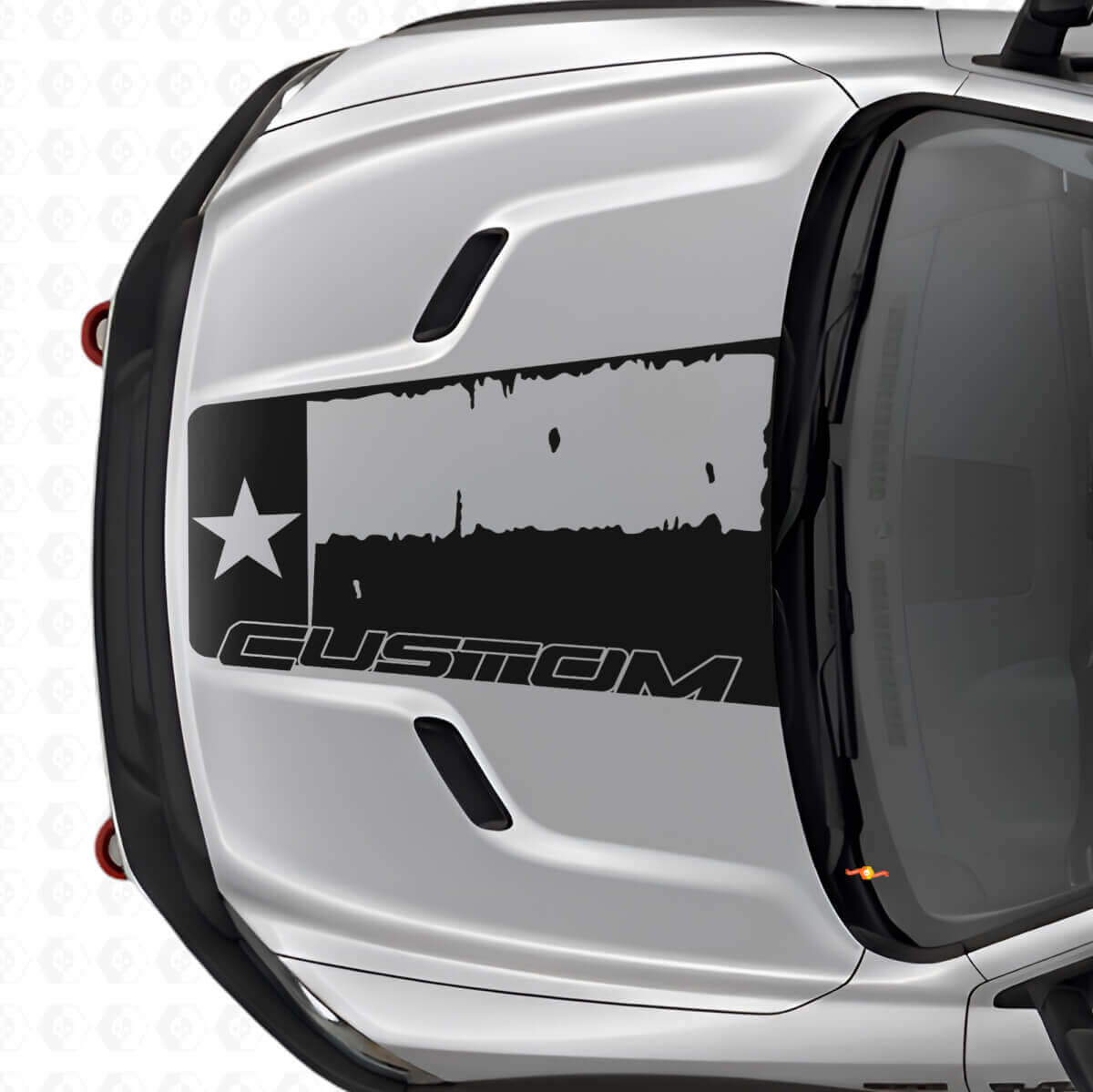Distressed Texas Flag Hood Vinyl Decal for Dodge Ram 2015–2017