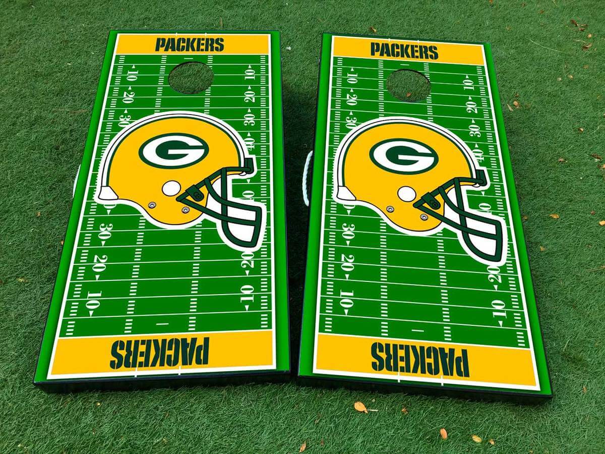 American football teams National Football League (NFL) Field Cornhole Board Game Sticker Decal VINYL WRAPS with LAMINATED