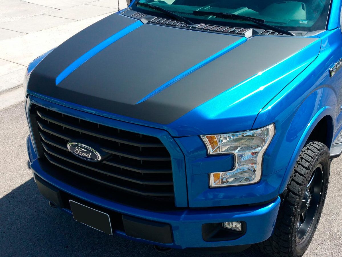 2015 2016 New Ford F-150 Hood Blackout Vinyl Graphics Sticker Decal Stripes F150 2017
