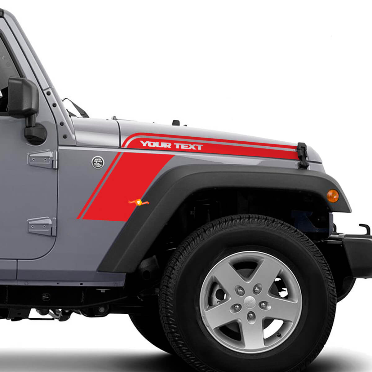 Bend Strip Bonnet Wing Vinyl Graphics Kit for Jeep Wrangler