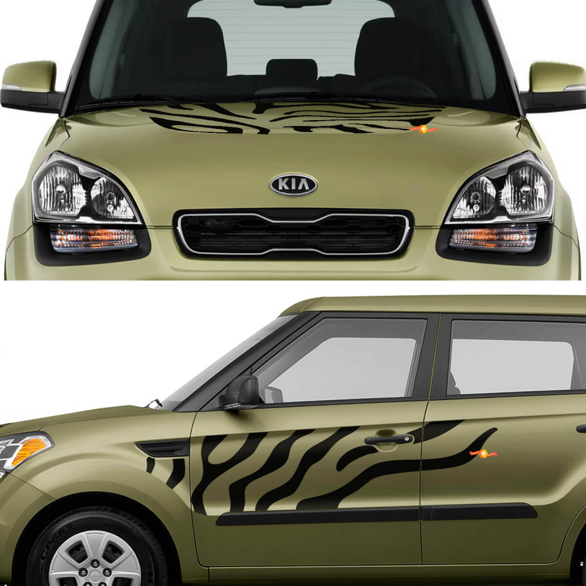 Side Doors Accents Decals Stickers fit to Kia Soul 3
