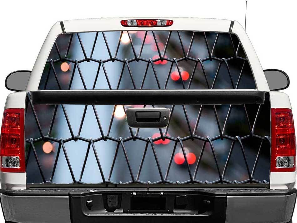 Fence and City Rear Window or Tailgate Vinyl Decal for Pick-up Truck SUV Car