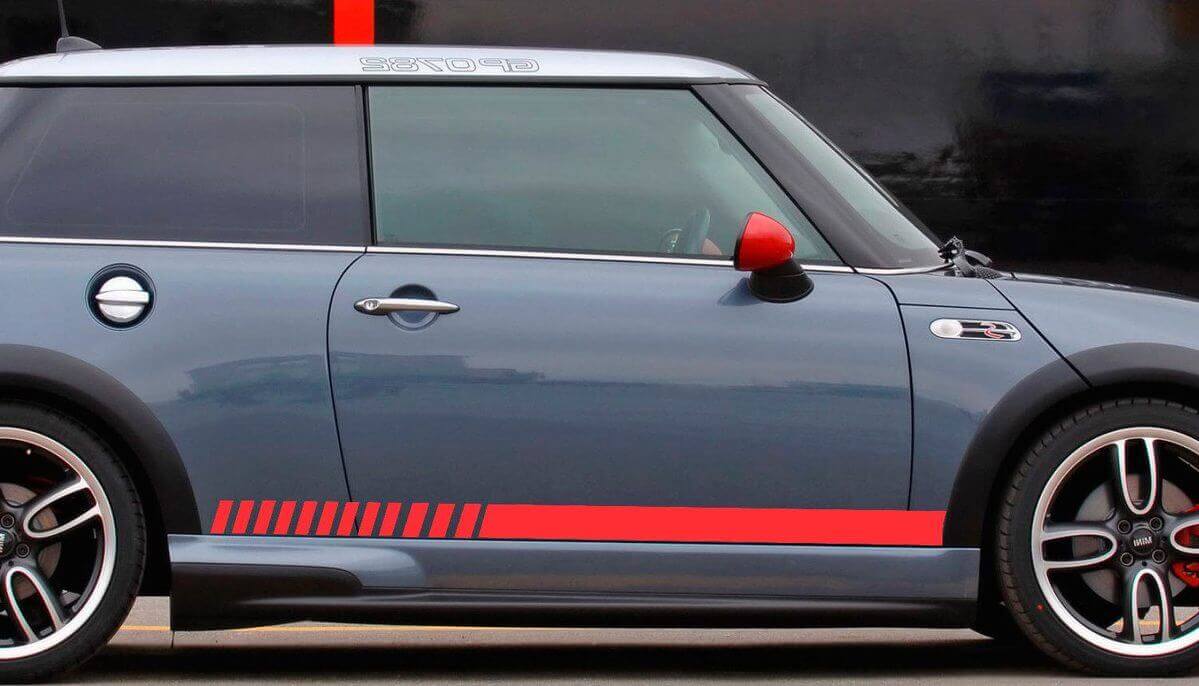 Panneaux Latéraux Autocollants Bandes Rocker Pour Mini Cooper Rally Turbo 2000-2015