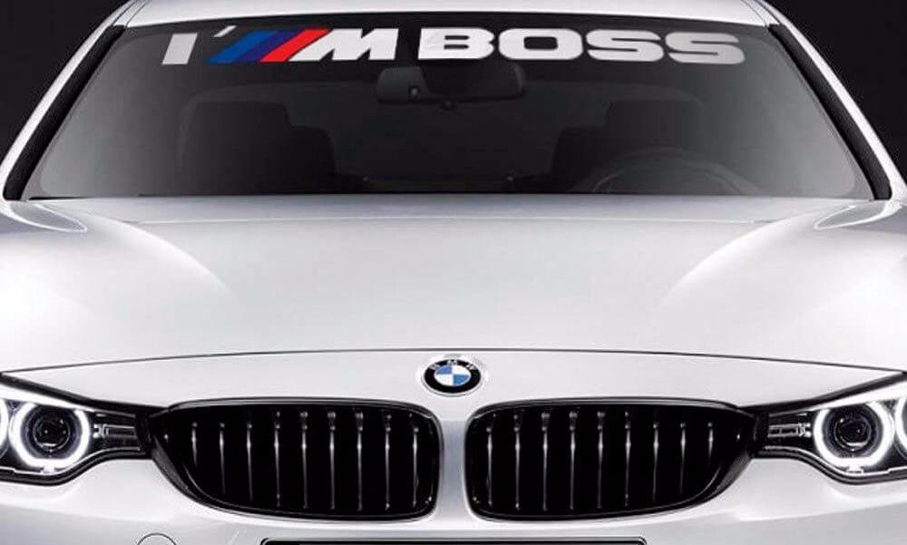 I M Boss Windshield Banner Vinyl Decal Sticker for BMW