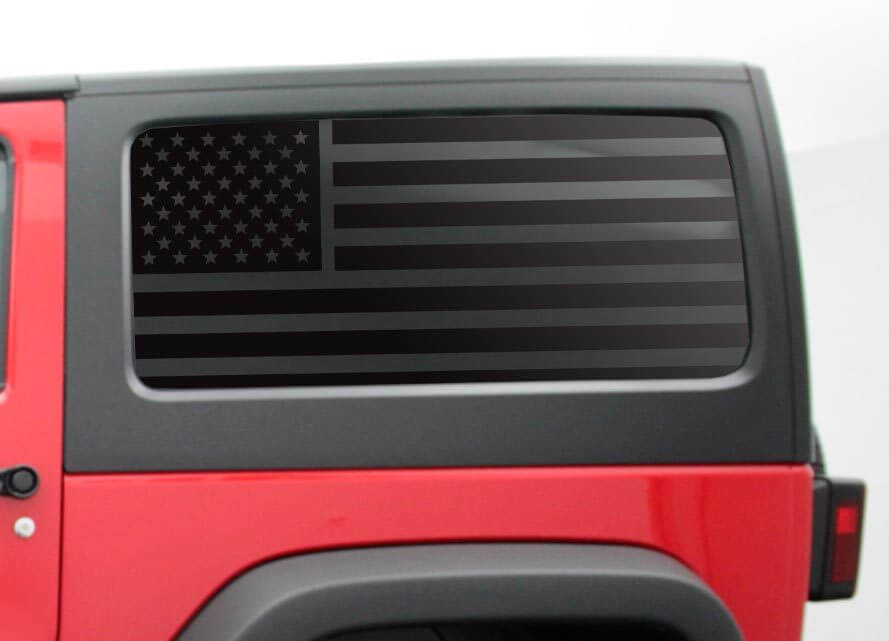 Hardtop Flag Sticker Decal 2 Regular USA American Side Window for Jeep Wrangler JK Door