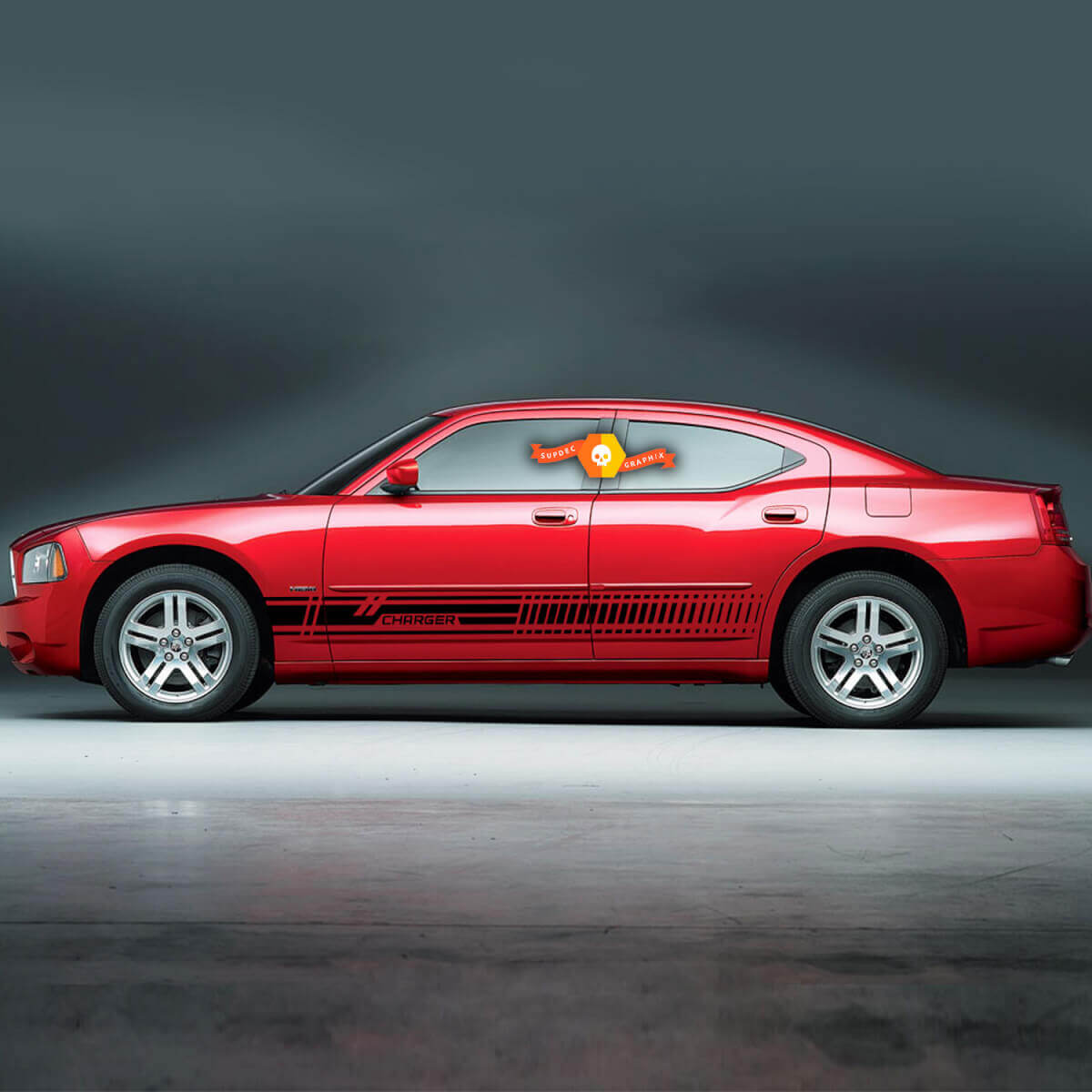 Side Stripe Decal Graphic Sticker Kit for DODGE CHARGER LX 2005-2011