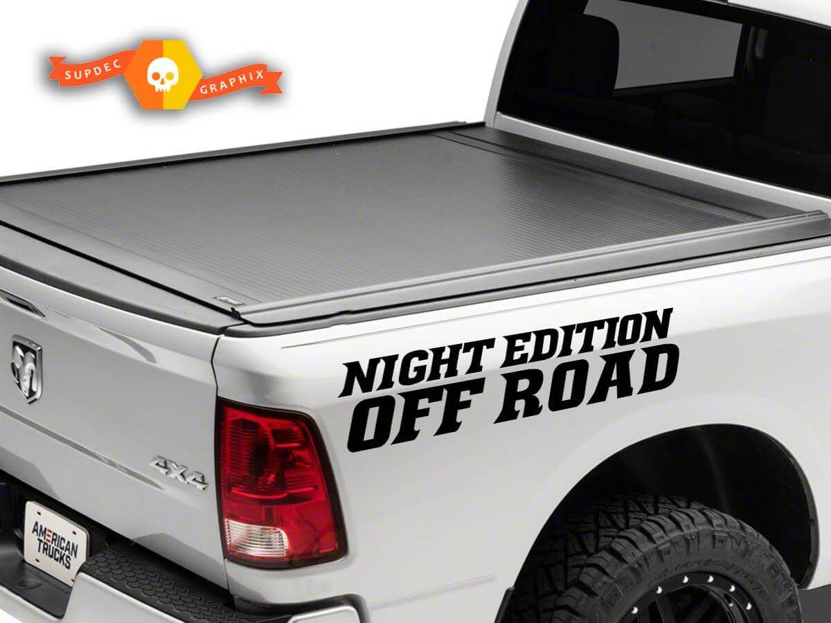 Night Edition Off Road Bedside Vinyl Decal Kit for Dodge Ram Truck 