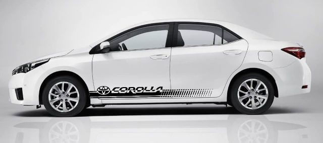 2X TOYOTA COROLLA side skirt vinyl body decal sticker graphics premium quality