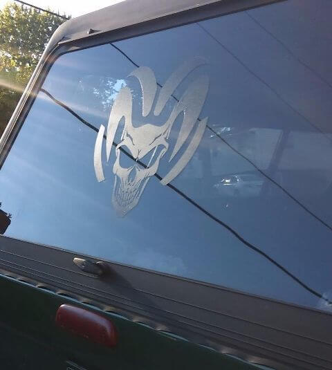 Pair of Truck vinyl decal custom stickers Dodge Ram graphics skull Hemi Mopar rt