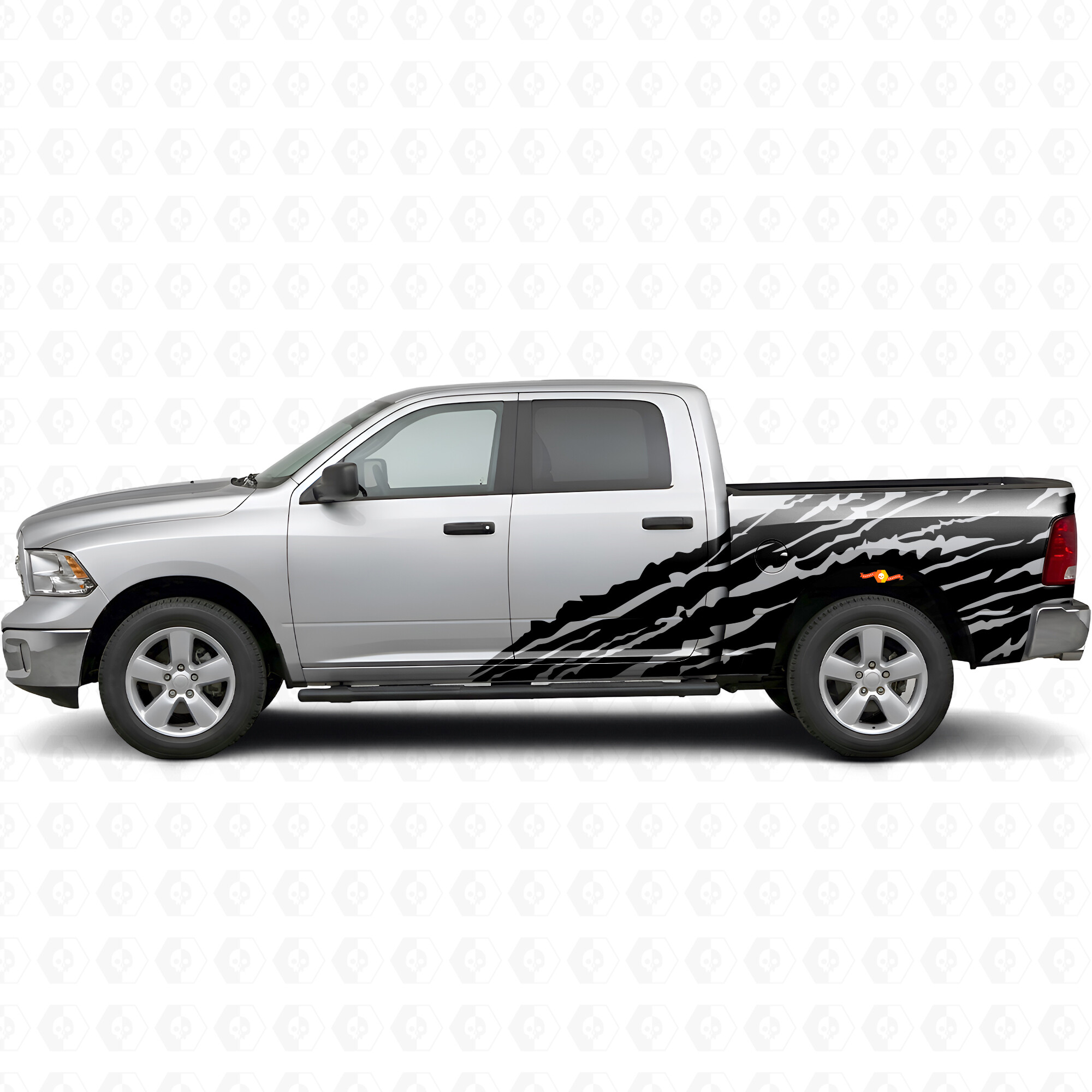 Mud Splash Style Stripes Side Vinyl Decal Sticker for Dodge Ram 1500