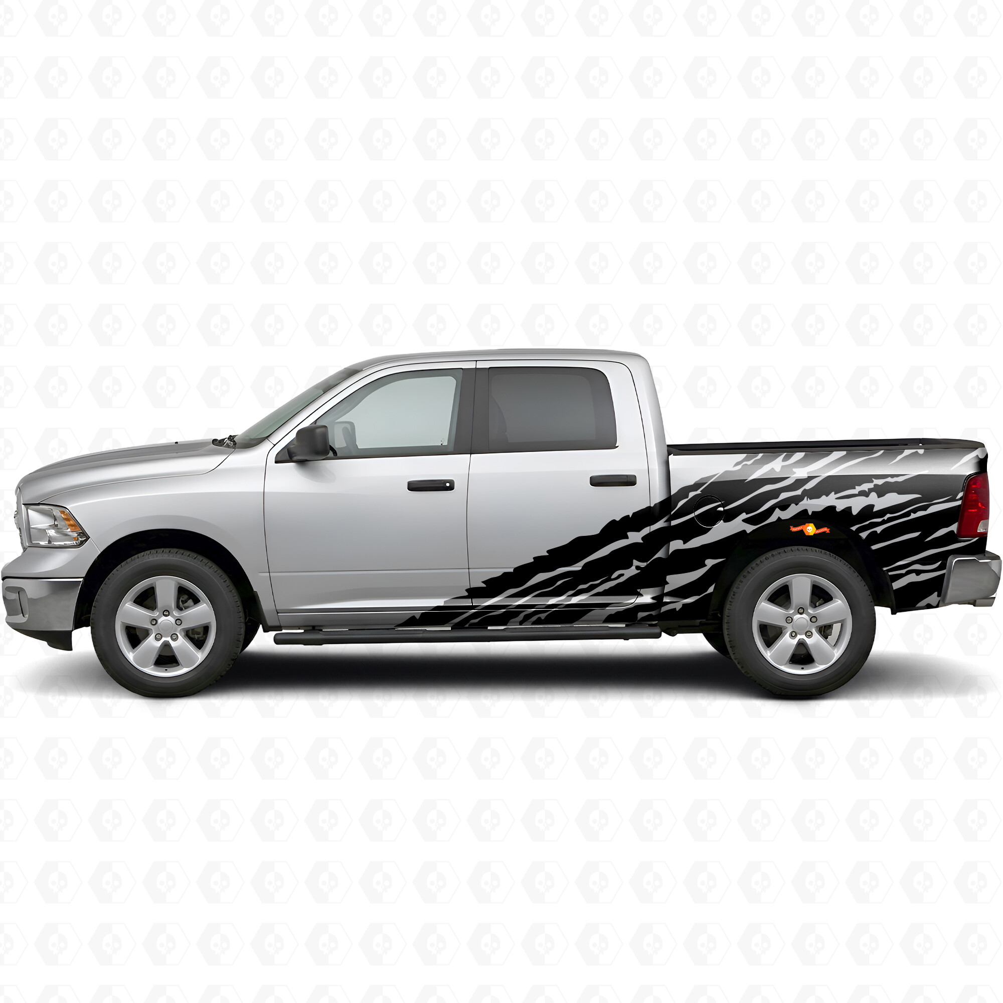 Distressed Style Side Vinyl Decal Sticker for Dodge Ram 2500