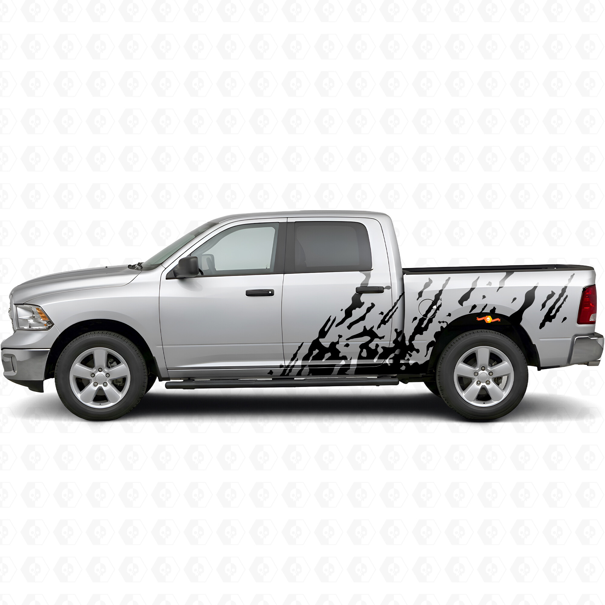 Mud Splatter Effect Side Vinyl Decal Sticker for Dodge Ram 3500