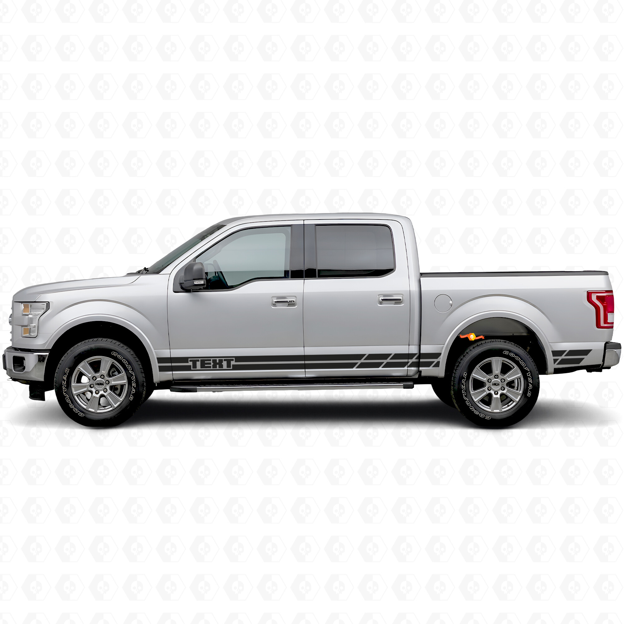 Custom Dual Stripes Side Vinyl Decal Kit for for Musclecar truck 2015-2017