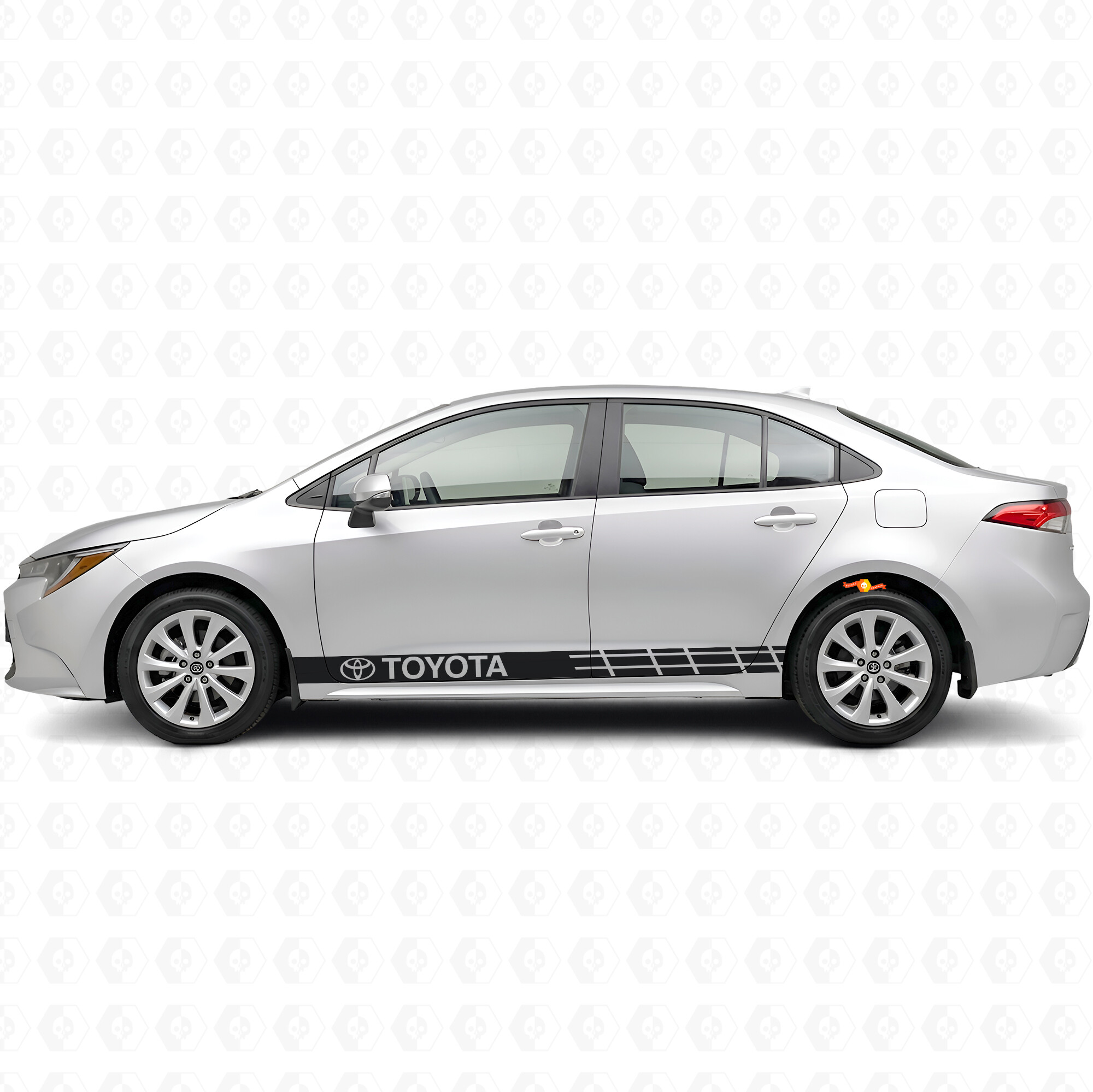 Toyota Logo Accent Stripes Side Vinyl Decal Sticker for Toyota Corolla