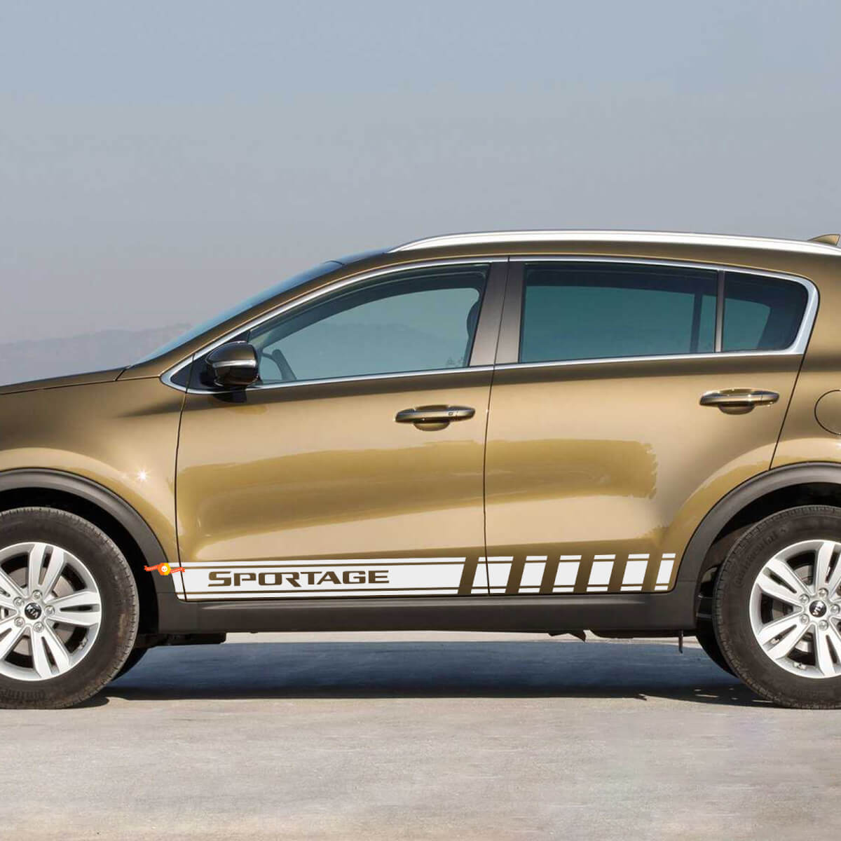 Side Racing Stripes Vinyl Decal Sticker fit to Kia Sportage
