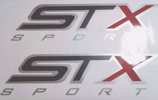 STX Sport Side Decal Sticker Set for Truck - Black Matte Gray