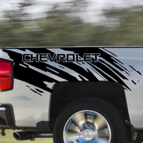 Chevrolet Chevy Splash Grunge Logo Truck Vinyl Sticker Decal bed Graphic
