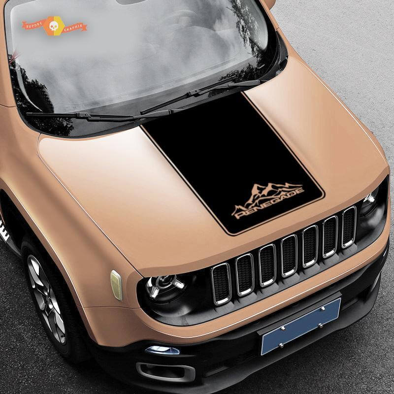 Jeep Renegade Mountain Graphic Vinyl Decal Sticker Hood Cast Option