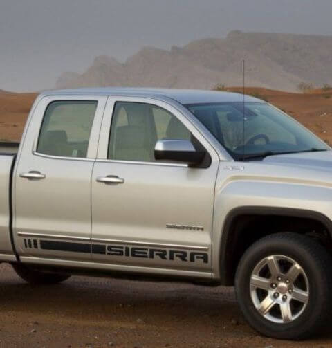 Sierra Lettering Side Door Panel Stripes Sticker Decal Graphics for GMC Sierra