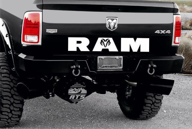 HEMI Back Graphic Vinyl Decal for Dodge Ram 1500 2500 3500