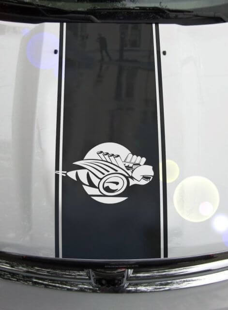 Ram Truck 1500 2500 3500 Bee Hood Stripes Vinyl Decal Sticker Graphic DH-006A