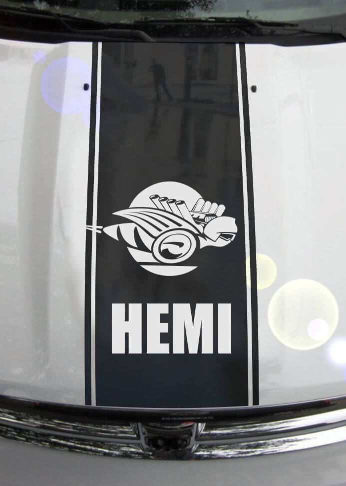 Ram Truck 1500 2500 3500 Bee Hood Stripes Vinyl Decal Sticker Graphic DH-006B