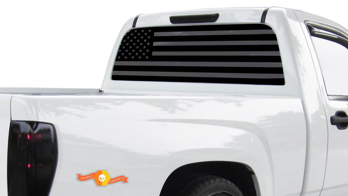 American Flag Banner For 94-04 Chevy S10 - Decals Vinyl Sticker Wrap Sonoma V8

