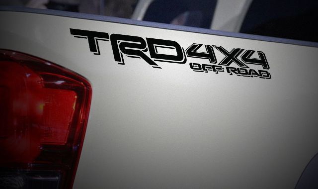 TRD Style 4x4 Off Road Bed Side Vinyl Decals for Toyota Tacoma 2016