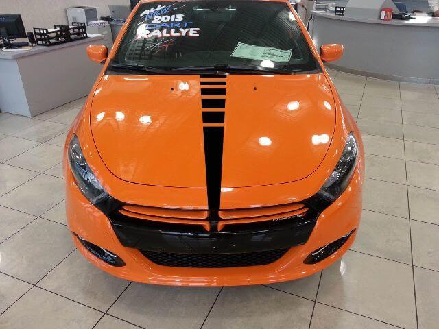 Strobe Bonnet Stripe Decal Sticker 2 for Dodge Dart 2013-2017