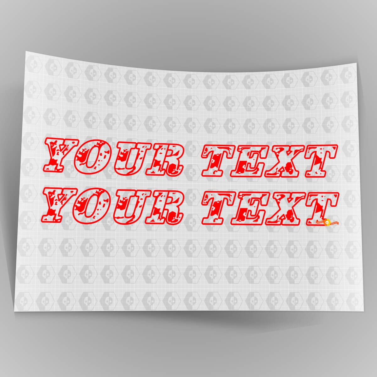 Custom Text Distressed Scratched Style Vinyl Sticker Decals for Jeep Wrangler