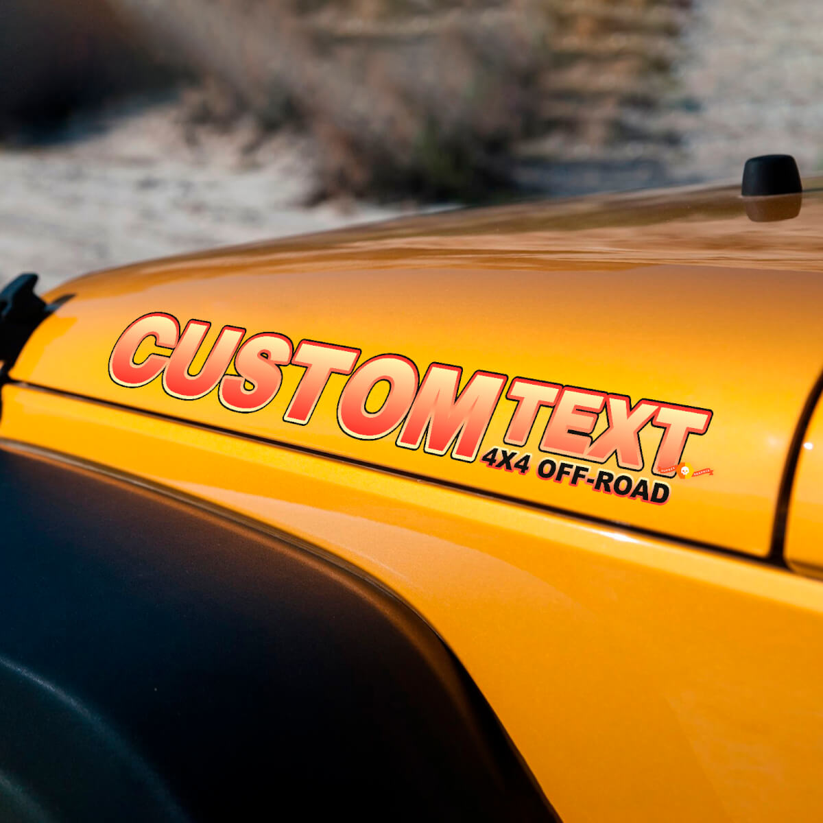 Lettering 4x4 Off Road Bonnet Vinyl Decal Stickers for Jeep Wrangler