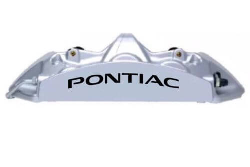 Pontiac Curved Brake Caliper High Temp Vinyl Decal Set for Pontiac 