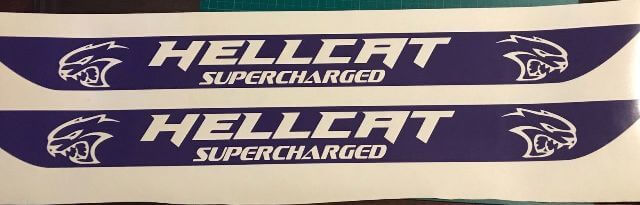 Hellcat Supercharged Door Sill Stickers Decals Protector for Dodge Challenger 2015-2017