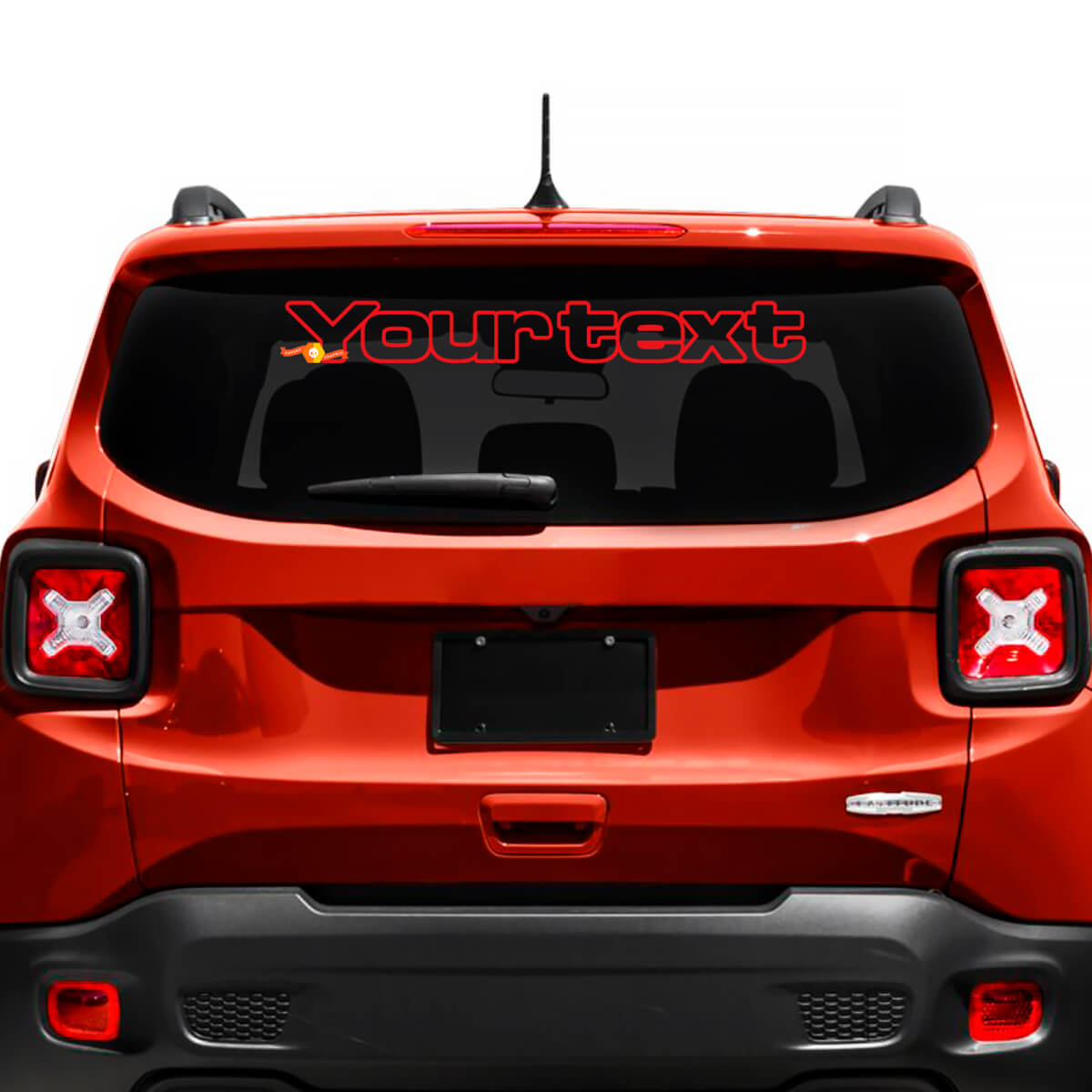 Custom Text Lettering Rear Window Fender Windscreen Sticker Decal Graphic for Jeep Renegade