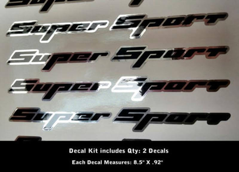2 Super Sport Stickers Decals Rally Sport Chevy Camaro Chevrolet SS  WOW 0012
