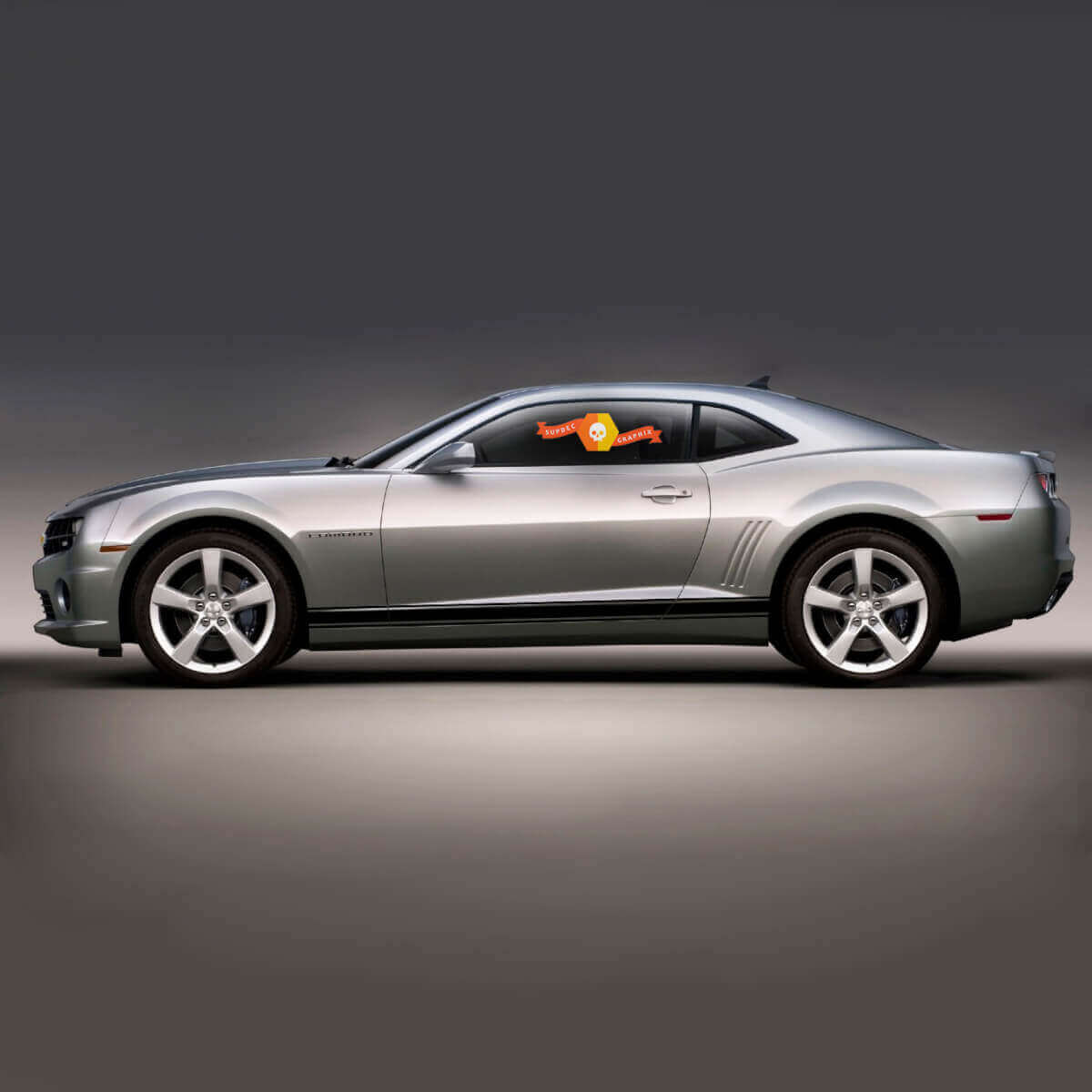 Outline Rocker Panel Stripes Vinyl Decals Kit for Chevrolet Camaro 2010-2015