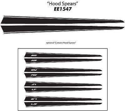 HOOD SPEARS Graphic Vinyl Stickers Decals Stripes Premium Grade Vinyl 2013-2015 Camaro
