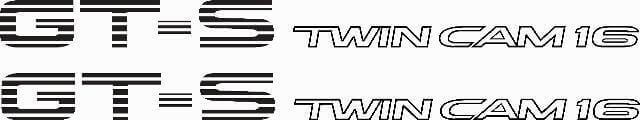 GT-S Twin Cam 16 AE86 vinyl Sticker Decals 3 - SET of 2
