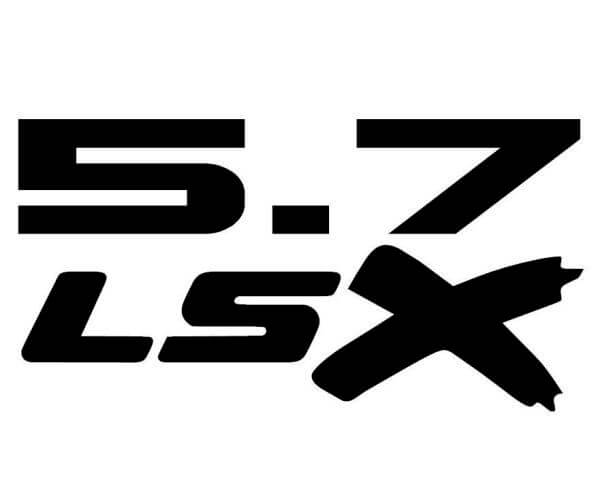 5.7L LSX - Vinyl Decal -black LS Chevy Car Truck Corvette Camaro Mustang Sticker
