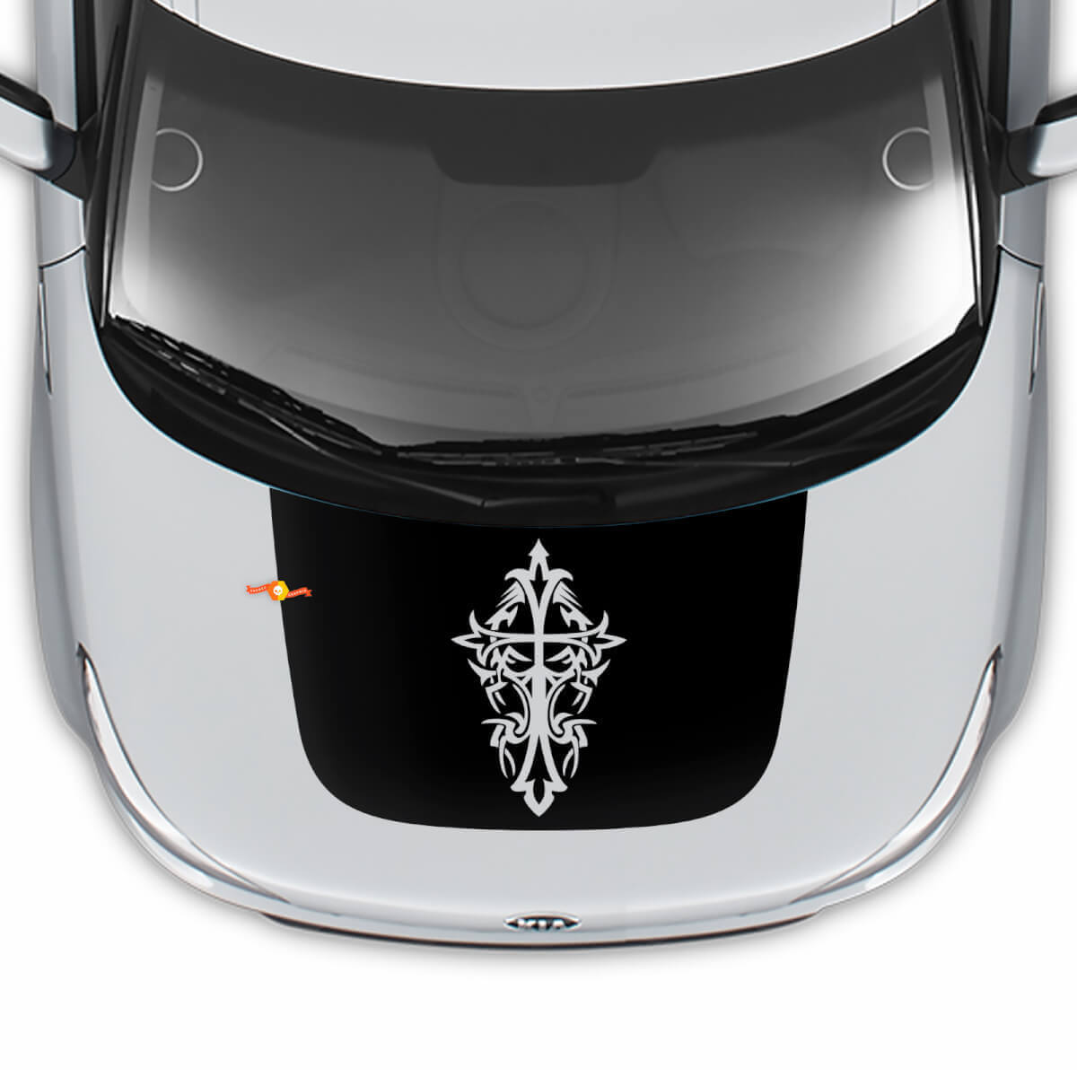 Cross Bonnet Decal Wrap Vinyl Decals Graphic Sticker for Kia Soul