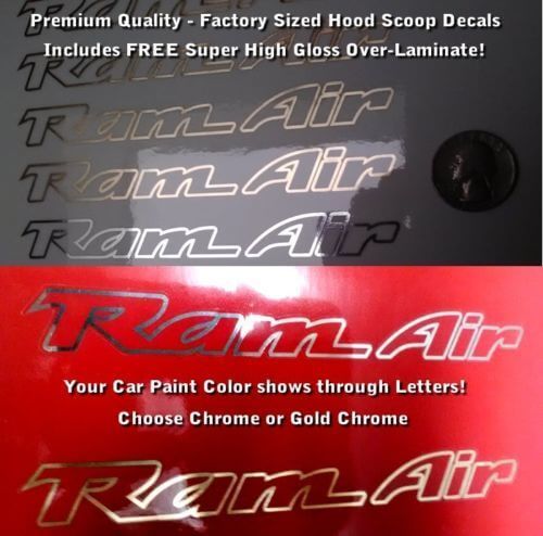 Ram Air Hood Scoop Outline Vinyl Decals for Pontiac Trans Am